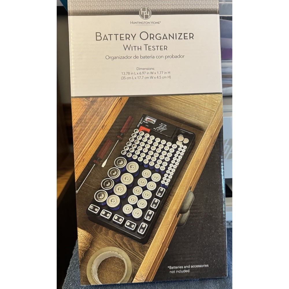 Battery Organizer with Tester